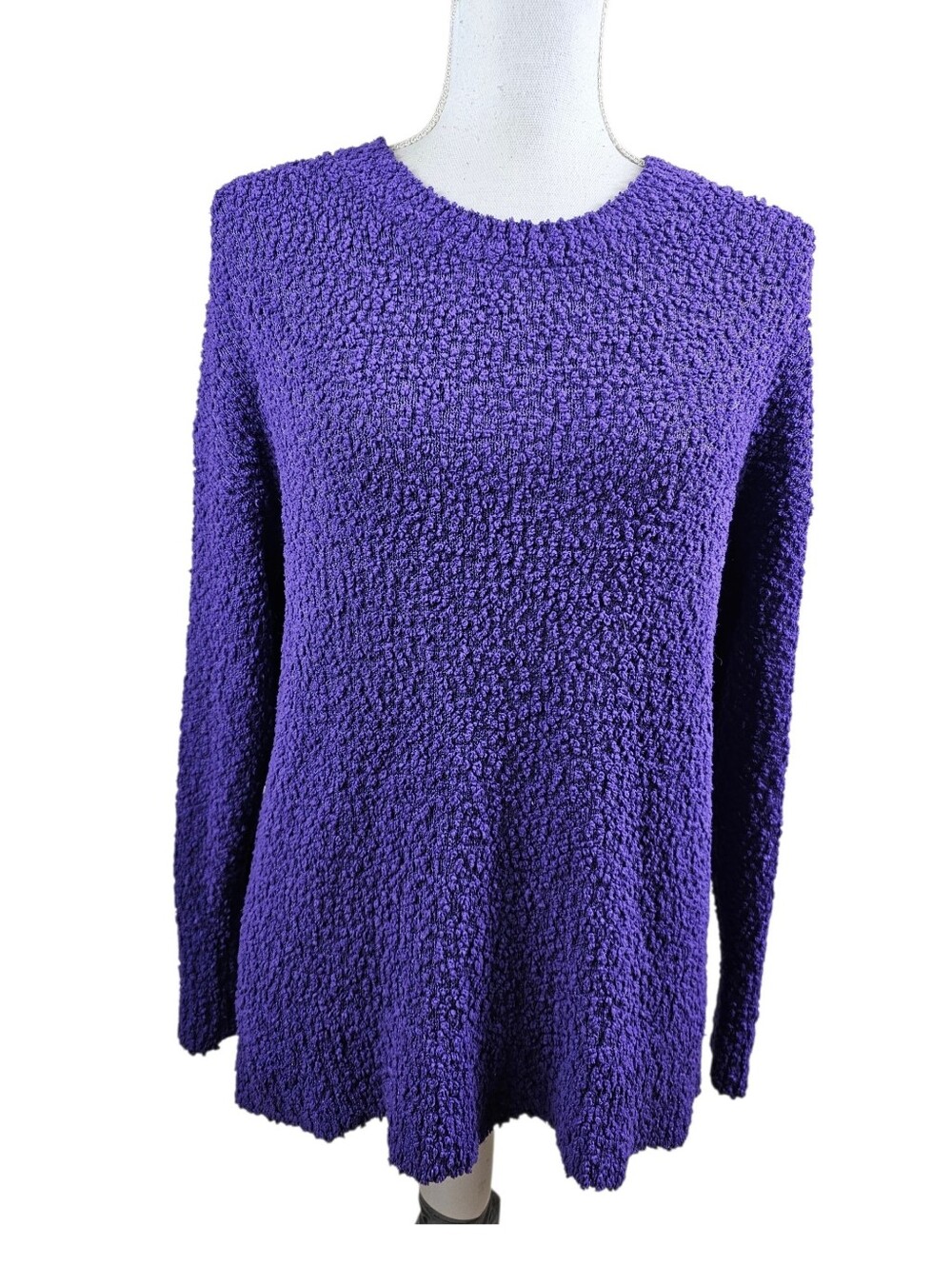 Seven7 Purple Boucle Sweater In S